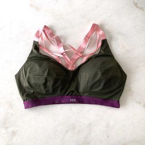 Victoria's Secret VSX sport sports bra (olive / army green, purple, peach) 36D